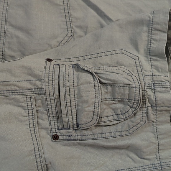 Eddie Bauer Sz 14P shorts green cargo shorts - Picture 8 of 10